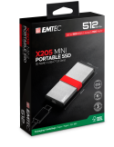 Външен SSD диск EMTEC X205, 512GB SSD, USB-C 3.2 Gen2 10Gbps, 1100MB/s четене - ECSSD512GX205 - 1