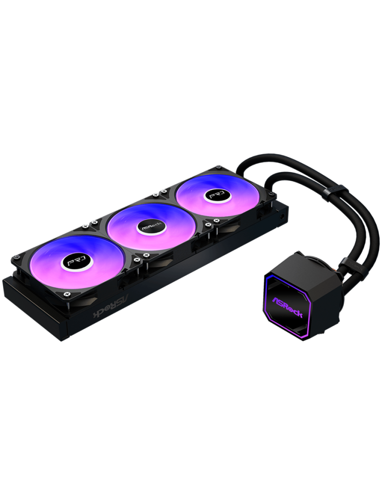 Водно охлаждане за процесор ASROCK Pro 360 ARGB, 360mm AiO, AM4/AM5/LGA1700/LGA1851, 3x120mm, RGB - 90-APRA36-BAAGA6 - 2