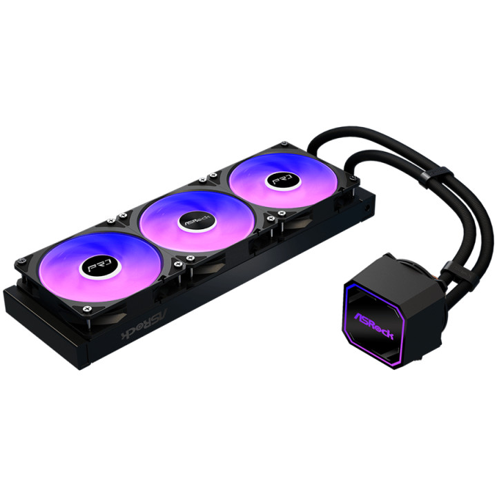 Водно охлаждане за процесор ASROCK Pro 360 ARGB, 360mm AiO, AM4/AM5/LGA1700/LGA1851, 3x120mm, RGB - 90-APRA36-BAAGA6 - 2