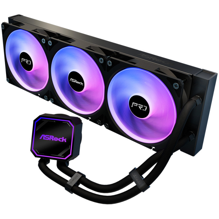 Водно охлаждане за процесор ASROCK Pro 360 ARGB, 360mm AiO, AM4/AM5/LGA1700/LGA1851, 3x120mm, RGB - 90-APRA36-BAAGA6 - 3
