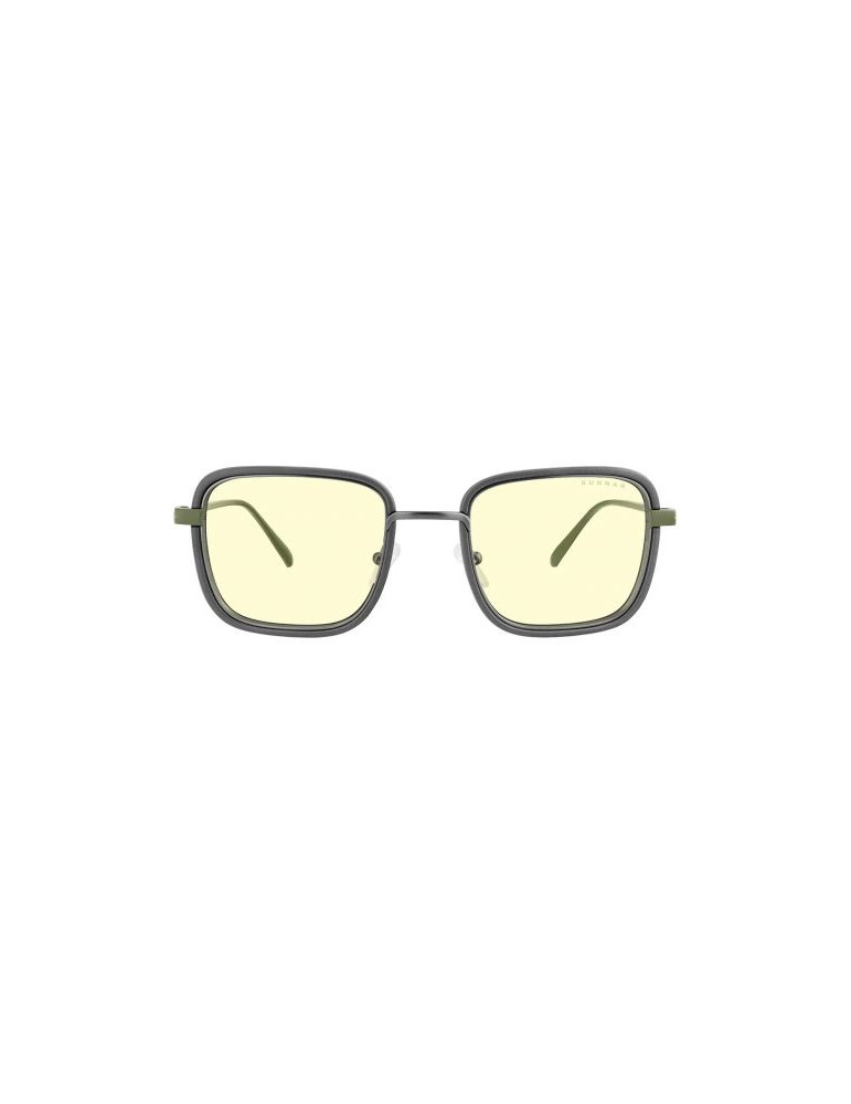 Геймърски очила GUNNAR Fallout Vault 33, Gunmetal/Olive, Amber лещи, синя светлина защита - FAL-05501