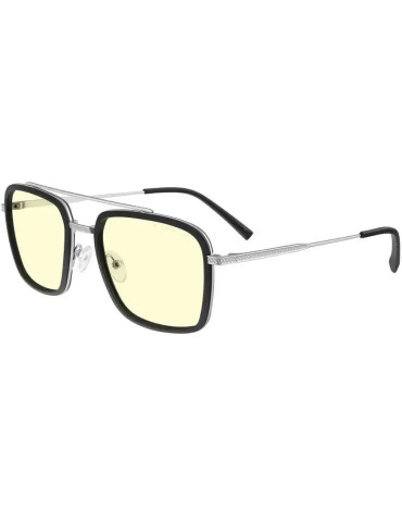 Геймърски очила GUNNAR Baron Silver, Amber лещи, UV+Синя светлина, Неръждаема стомана - BAR-05001