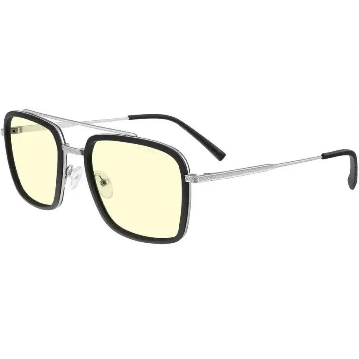 Геймърски очила GUNNAR Baron Silver, Amber лещи, UV+Синя светлина, Нер