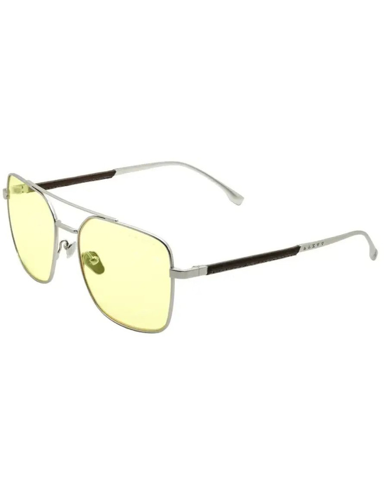 Геймърски очила GUNNAR White Wolf, Aviator, Steel/Umber рамка, Amber лещи, Защита срещу UV и синя светлина, Универсални - WIT-WLF01