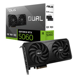 Видео карта ASUS DUAL RTX 5060 EVO OC, 8GB GDDR7 128-bit, PCI Express 5.0 - 90YV0NS0-M0NB00 - 1