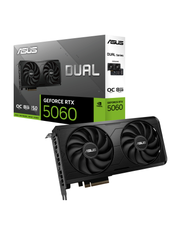 Видео карта ASUS DUAL RTX 5060 EVO OC, 8GB GDDR7 128-bit, PCI Express 5.0 - 90YV0NS0-M0NB00 - 1