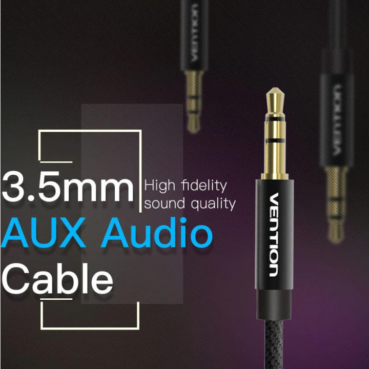 Аудио Кабел Vention Fabric Braided 3.5mm M/М Audio Cable 1.5m - BAGBG