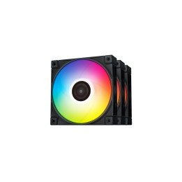 Комплект вентилатори DeepCool FC120 Black, Fan Pack 3-in-1 3x120mm, ARGB - R-FC120-BKAMN3-G-1