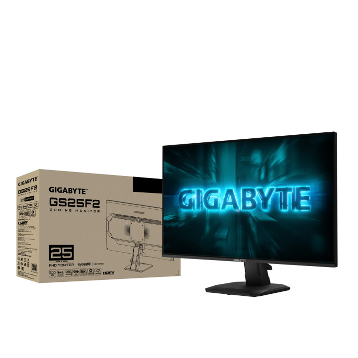 Гейминг монитор GIGABYTE GS25F2A, 24.5" IPS 1920x1080 240Hz, 1ms, HDR10, FreeSync Premium - 8