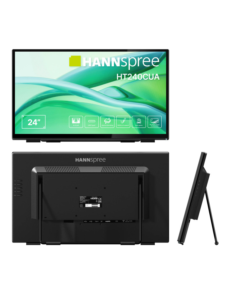 Монитор Hannspree HT240CUA, 23.8" VA 1920x1080, Тъч екран, HDMI, USB-C - 9
