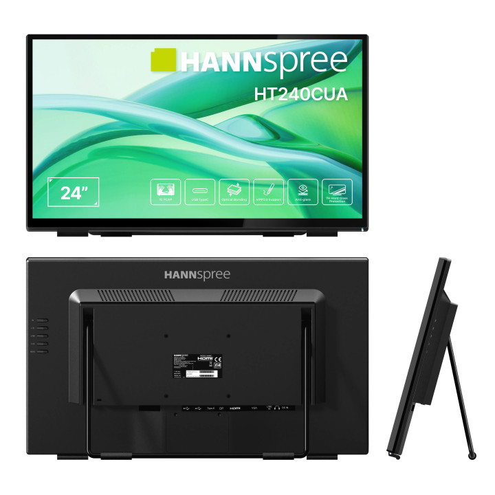 Монитор Hannspree HT240CUA, 23.8" VA 1920x1080, Тъч екран, HDMI, USB-C - 9