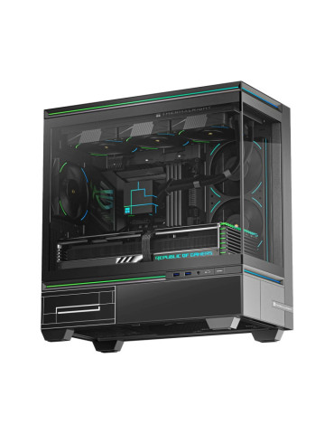 Геймърски компютър ION TL-M10 Black с процесор AMD Ryzen 7 7800X3D, видео карта Nvidia GeForce RTX 5070 Ti OC 16GB GDDR7, RAM памет 32GB(2x16GB) DDR5 5200MHz, SSD 1TB M.2-2280 PCIe 4.0 NVMe 6000 MB/s / 4000 MB/s