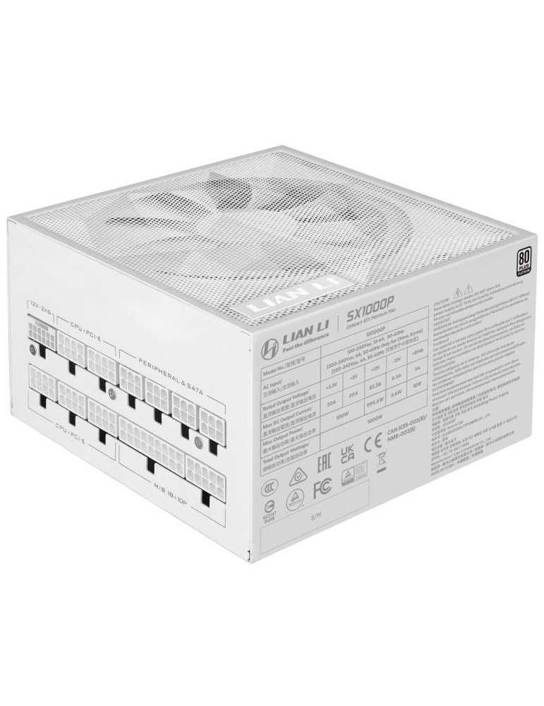 Модулно захранване Lian Li SX1000P, 1000W 80+ Platinum ATX 3.1, модулен, 120mm вентилатор - G9P.SX1000P.W000.EU - 3