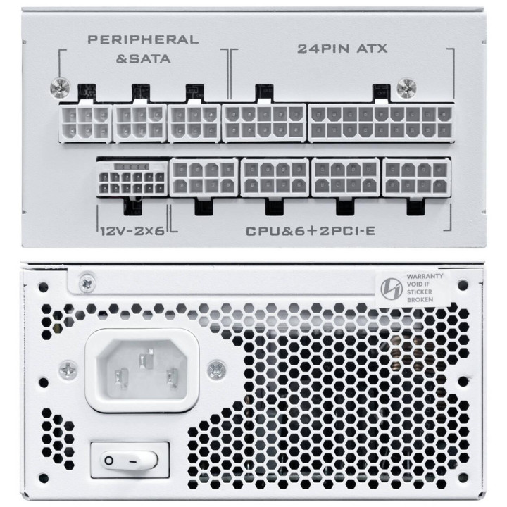 Модулно захранване Lian Li SP1000 White, 1000W, 80+ Platinum, PCIe 5.1, ATX 3.1, Модулен - G9P.SP1000P.W000.EU - 4