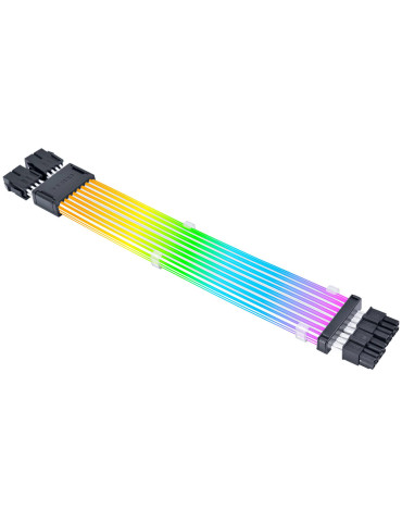 Удължителен кабел Lian Li Strimer Wireless 2x 8-Pin, RGB, Бял - G89.PW8-1W-CPU.00 - 1