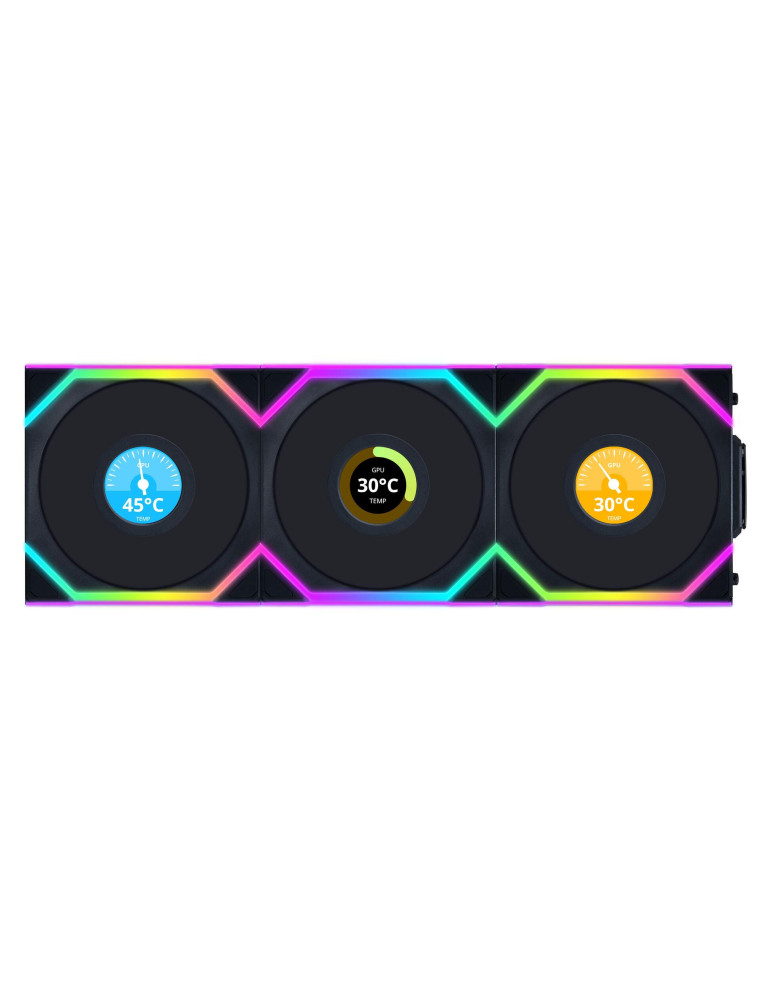 Вентилатор Lian Li UNI FAN SL Wireless LCD 120mm, 350-1900 RPM, ARGB PWM, 31dB - G99.12RSLLCD1W3B.00 - 2