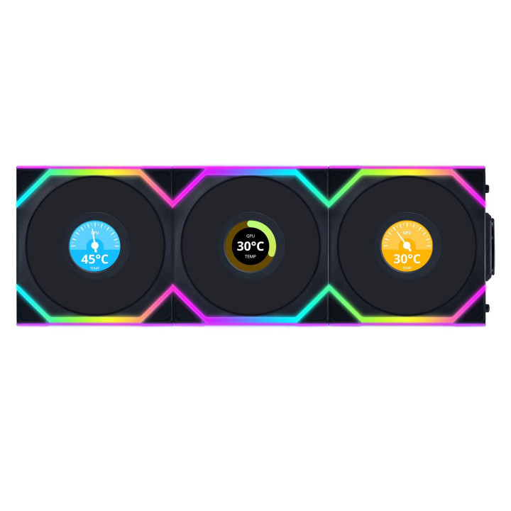 Вентилатор Lian Li UNI FAN SL Wireless LCD 120mm, 350-1900 RPM, ARGB PWM, 31dB - G99.12RSLLCD1W3B.00 - 2