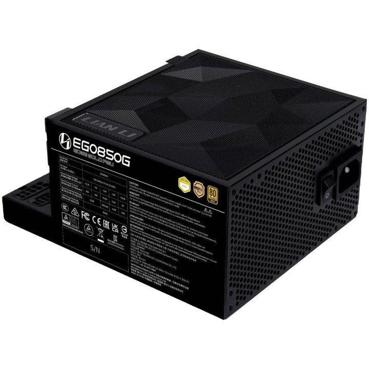 Модулно захранване Lian Li EDGE EGO850 Black, 850W 80+ Gold PCIe 5.1 ATX 3.1, 120mm вентилатор - G9P.EG0850G.B000.EU - 3