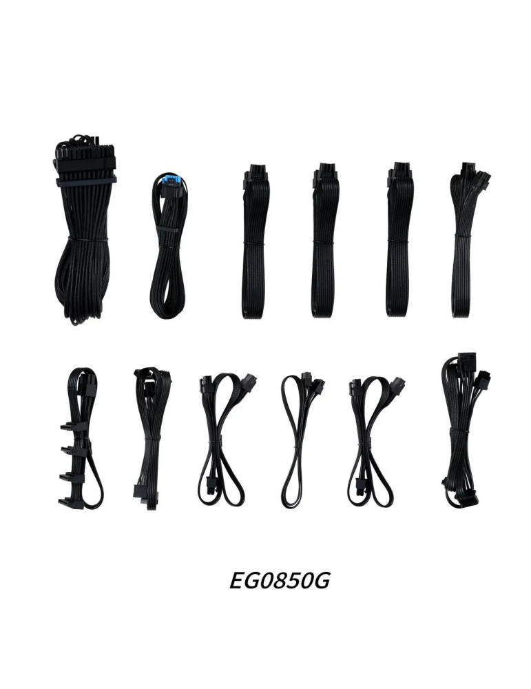 Модулно захранване Lian Li EDGE EGO850 Black, 850W 80+ Gold PCIe 5.1 ATX 3.1, 120mm вентилатор - G9P.EG0850G.B000.EU - 6