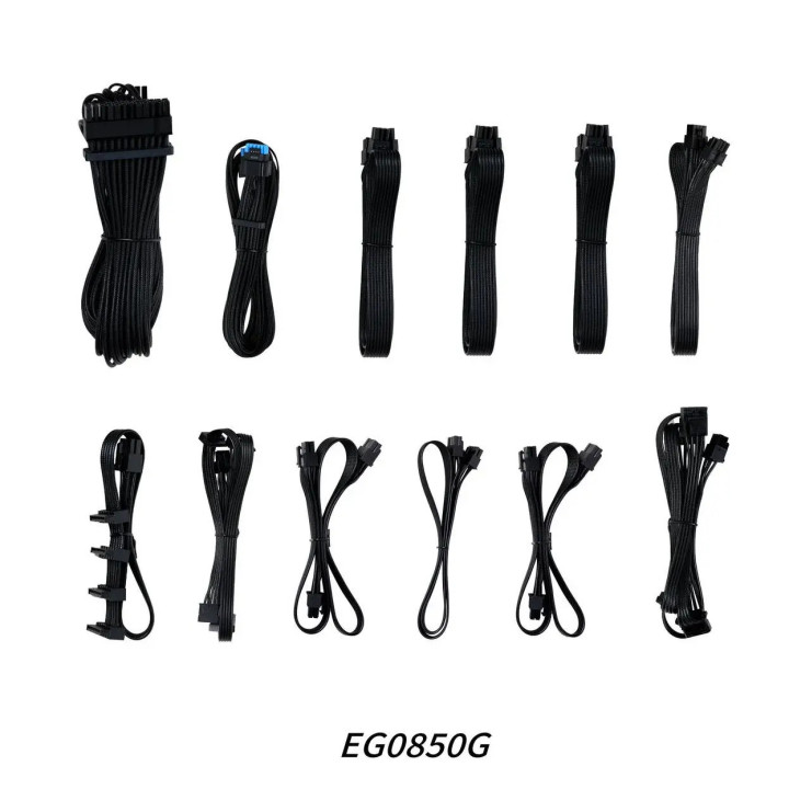 Модулно захранване Lian Li EDGE EGO850 Black, 850W 80+ Gold PCIe 5.1 ATX 3.1, 120mm вентилатор - G9P.EG0850G.B000.EU - 6