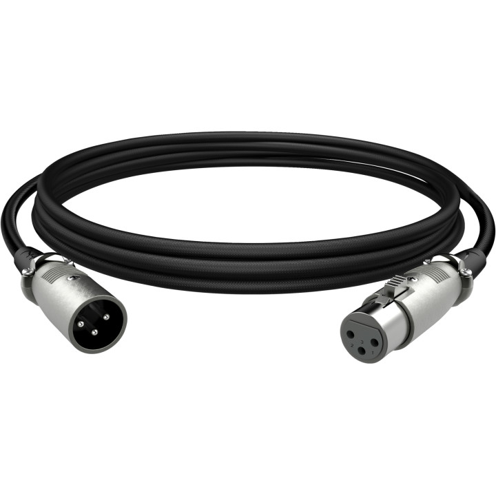 Аудио кабел HyperX XLR, XLR мъжко към XLR женско, 3м, черен - 6Z2B9AA - 2