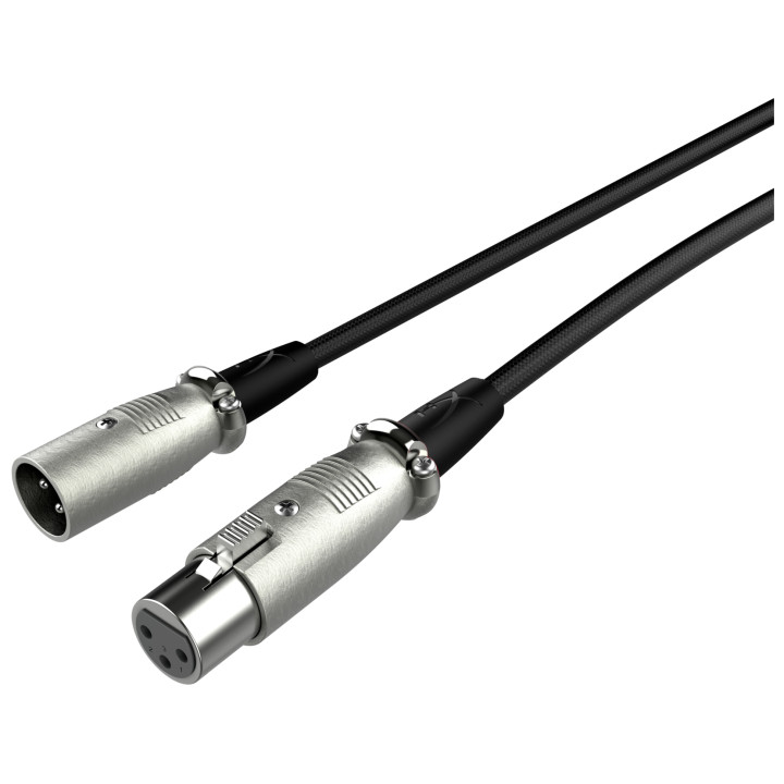 Аудио кабел HyperX XLR, XLR мъжко към XLR женско, 3м, черен - 6Z2B9AA - 3