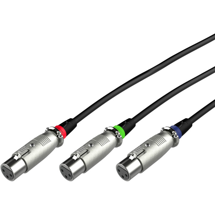 Аудио кабел HyperX XLR, XLR мъжко към XLR женско, 3м, черен - 6Z2B9AA - 4