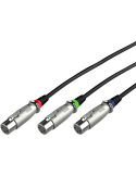 Аудио кабел HyperX XLR, XLR мъжко към XLR женско, 3м, черен - 6Z2B9AA - 4