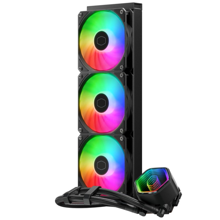 Водно охлаждане за процесор Cooler Master Master Liquid 360 Core II ARGB, 360mm, Течност, AM4/AM5/Intel, 27dBA - MLW-D36M-A18PA-