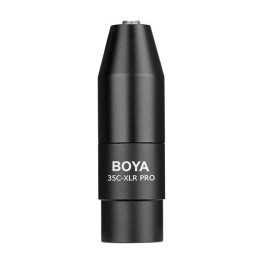 Конвертор BOYA 3.5mm TRS към XLR 35C-XLR Pro, 12-48V Phantom Power, черен - BOYA-35C-XLR-PRO - 1