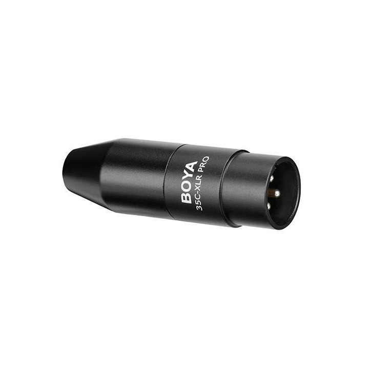 Конвертор BOYA 3.5mm TRS към XLR 35C-XLR Pro, 12-48V Phantom Power, черен - BOYA-35C-XLR-PRO - 2