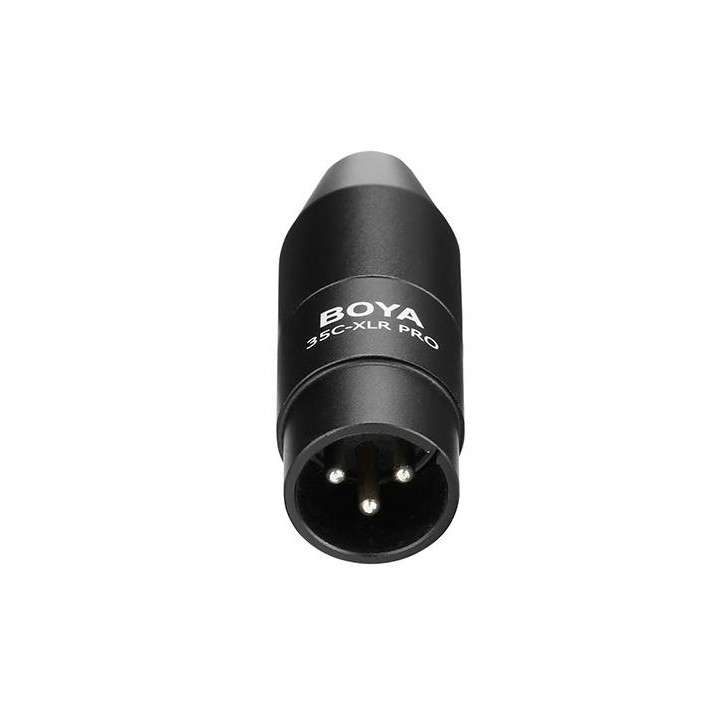 Конвертор BOYA 3.5mm TRS към XLR 35C-XLR Pro, 12-48V Phantom Power, черен - BOYA-35C-XLR-PRO - 4
