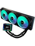 Водно охлаждане за процесор ASROCK Challenger 360 Digital, 360mm AiO, LCD дисплей, AM5/AM4/LGA1851/LGA1700 - 90-ACLA36-BAAGA6 - 