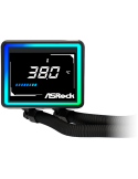 Водно охлаждане за процесор ASROCK Challenger 360 Digital, 360mm AiO, LCD дисплей, AM5/AM4/LGA1851/LGA1700 - 90-ACLA36-BAAGA6 - 