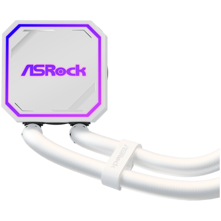 Водно охлаждане за процесор ASROCK Pro White 360 ARGB, 360mm AiO, AM5/AM4/LGA1851/LGA1700, 3x120mm, RGB LED - 4711581493544 - 4