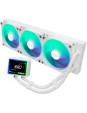 Водно охлаждане за процесор ASROCK Challenger White 360, 360mm AiO, LCD дисплей, 3x120mm вентилатора, AM5/AM4/LGA1851/LGA1700 - 