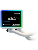Водно охлаждане за процесор ASROCK Challenger White 360, 360mm AiO, LCD дисплей, 3x120mm вентилатора, AM5/AM4/LGA1851/LGA1700 - 