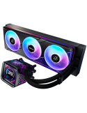 Водно охлаждане за процесор ASROCK PHANTOM GAMING 360 LCD, 360mm, LCD дисплей, AM5/AM4/LGA1851/LGA1700, ARGB - 4711581492455 - 2