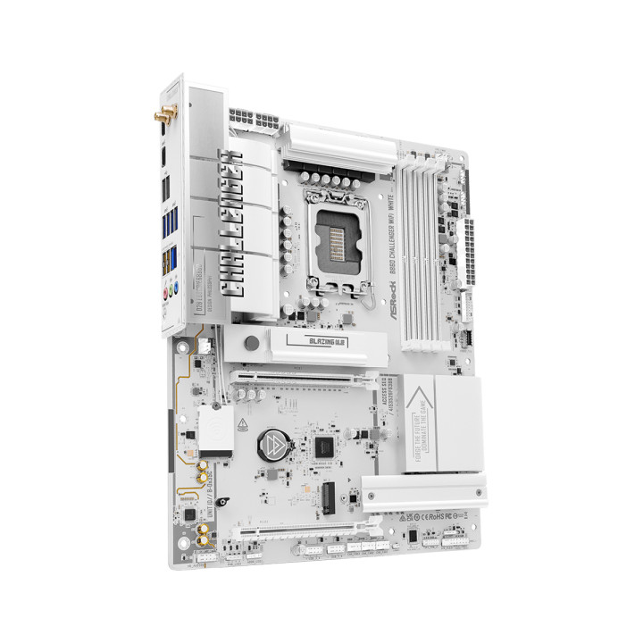 Дънна платка ASRock B860 Challenger White WIFI, LGA 1851, Intel B860, DDR5 до 256GB, PCIe 5.0, Wi-Fi 7 - 4711581494183 - 3