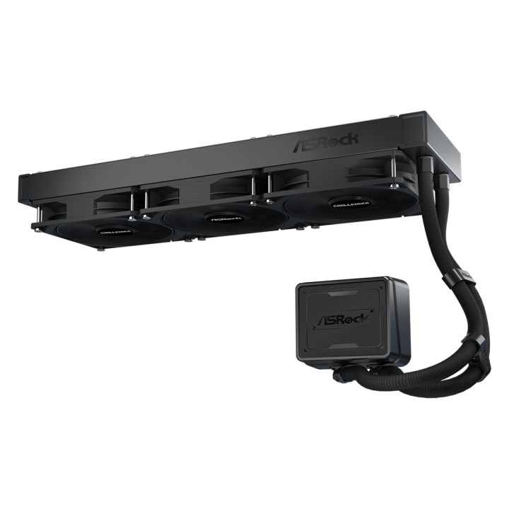 Водно охлаждане за процесор ASROCK Challenger Pure 360, 360mm AIO, AM4/AM5/LGA1700/LGA1851, 120x120x25mm вентилатор, 27dBA - 471