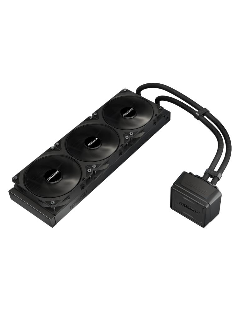 Водно охлаждане за процесор ASROCK Challenger Pure 360, 360mm AIO, AM4/AM5/LGA1700/LGA1851, 120x120x25mm вентилатор, 27dBA - 471