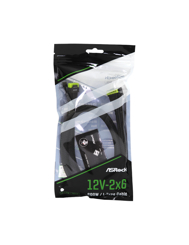 Кабел ASRock 90° 12V-2x6 600W ATX 3.1 PCIe 5.1 - 4717677337358 - 5