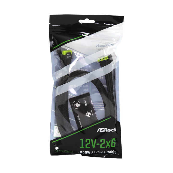 Кабел ASRock 90° 12V-2x6 600W ATX 3.1 PCIe 5.1 - 4717677337358 - 5