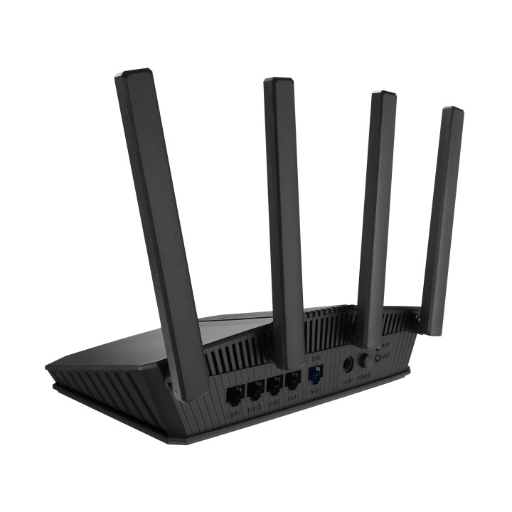 Рутер ASUS RT-BE55, WiFi 7 BE3600, 2.4GHz/5GHz, 4x LAN 1Gbps, 1x WAN 2.5Gbps, 4 външни антени, USB 3.2, AiMesh - 90IG0A80-MO3C00