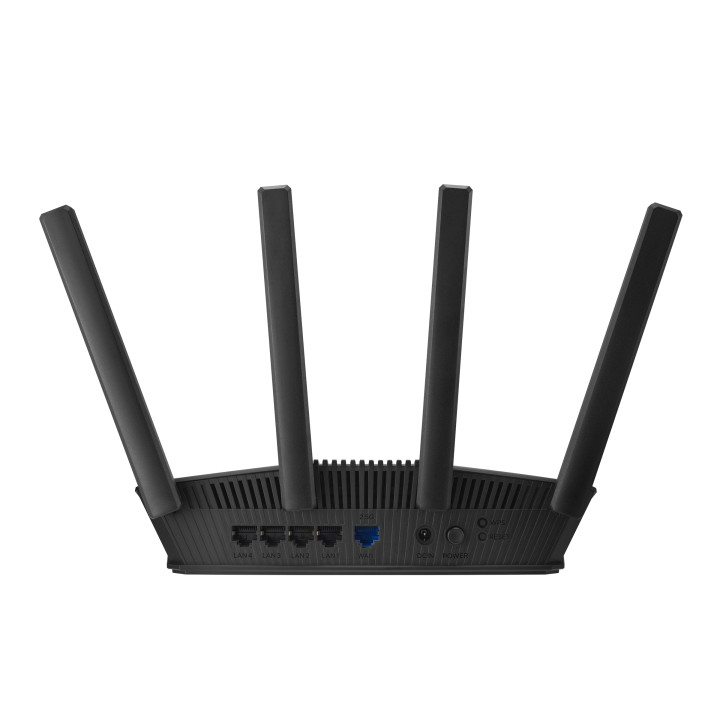 Рутер ASUS RT-BE55, WiFi 7 BE3600, 2.4GHz/5GHz, 4x LAN 1Gbps, 1x WAN 2.5Gbps, 4 външни антени, USB 3.2, AiMesh - 90IG0A80-MO3C00