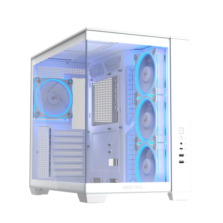 Кутия за компютър ASUS A32 PLUS, Mid Tower, Tempered Glass, 4x120mm ARGB вентилатора, ATX/Micro ATX/Mini ITX - 90DC00S3-B19000 -