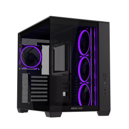 Кутия за компютър ASUS A32 PLUS, Mid Tower, Tempered Glass, 4x ARGB вентилатора, ATX/Micro ATX/Mini ITX - 90DC00S0-B19000 - 1