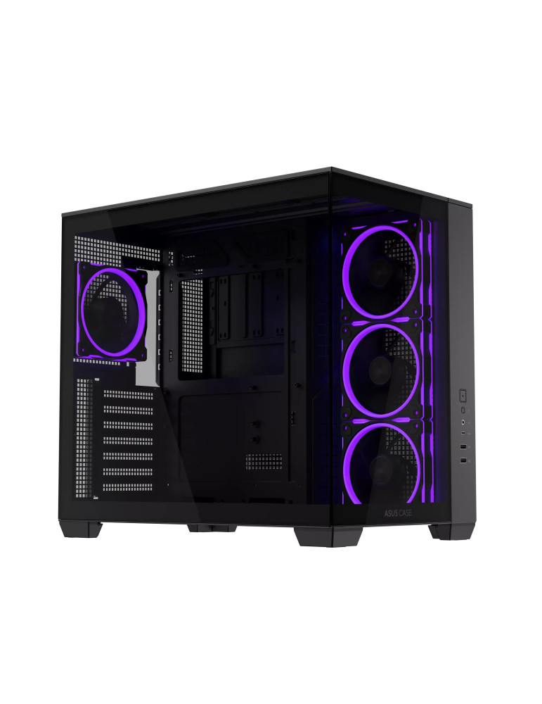 Кутия за компютър ASUS A32 PLUS, Mid Tower, Tempered Glass, 4x ARGB вентилатора, ATX/Micro ATX/Mini ITX - 90DC00S0-B19000 - 2