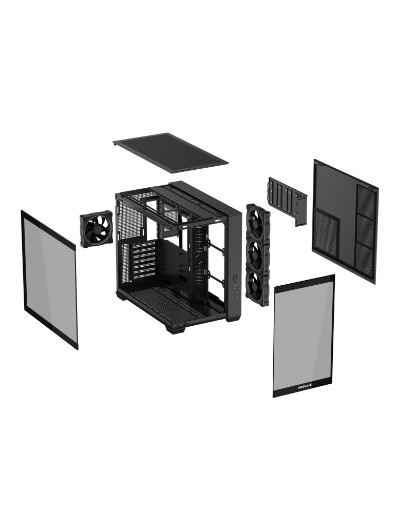Кутия за компютър ASUS A32 PLUS, Mid Tower, Tempered Glass, 4x ARGB вентилатора, ATX/Micro ATX/Mini ITX - 90DC00S0-B19000 - 15