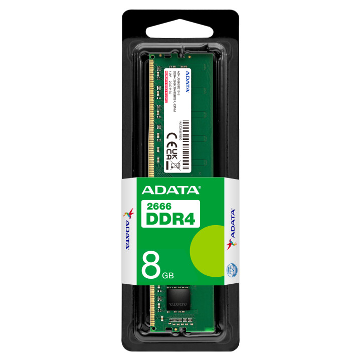 RAM памет ADATA Premier, 8GB DDR4 2666MHz - AD4U26668G19-SGN - 1